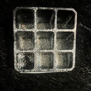 Sparkling Silver Makeup Organizer